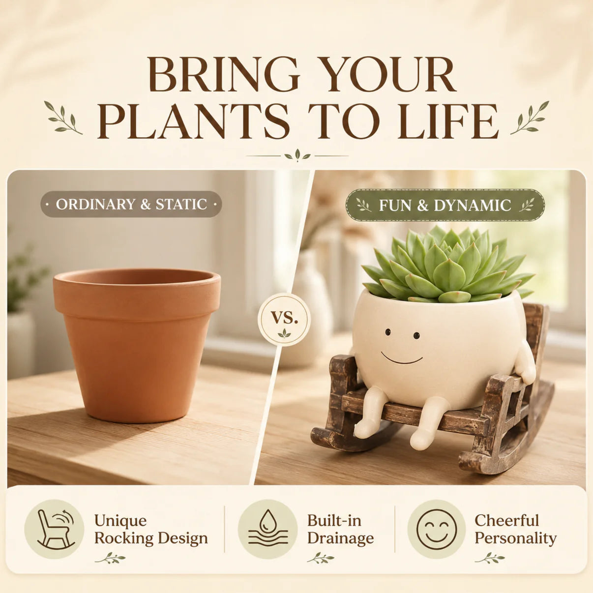 Rocking Pot™ — Your Happy Little Plant Companion